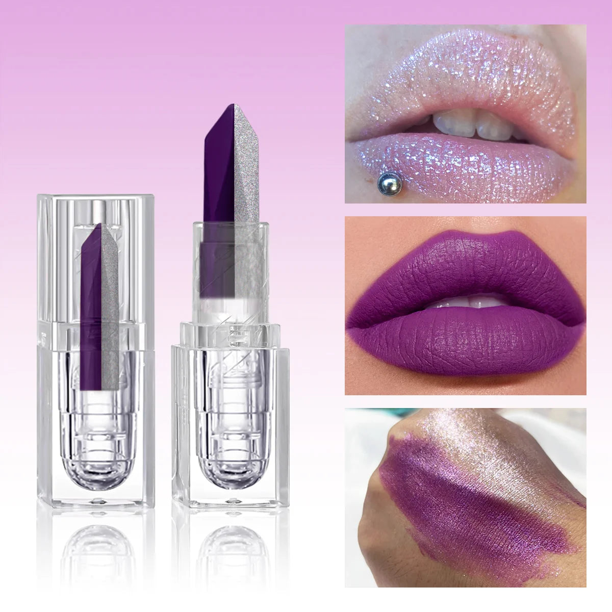 2 In 1 Lip Liner & Lipstick,Tapered Sharp End Long-Lasting Waterproof Lipliner,Matte Brown Velvet Lip Lip Combo Pencil Cosmetics