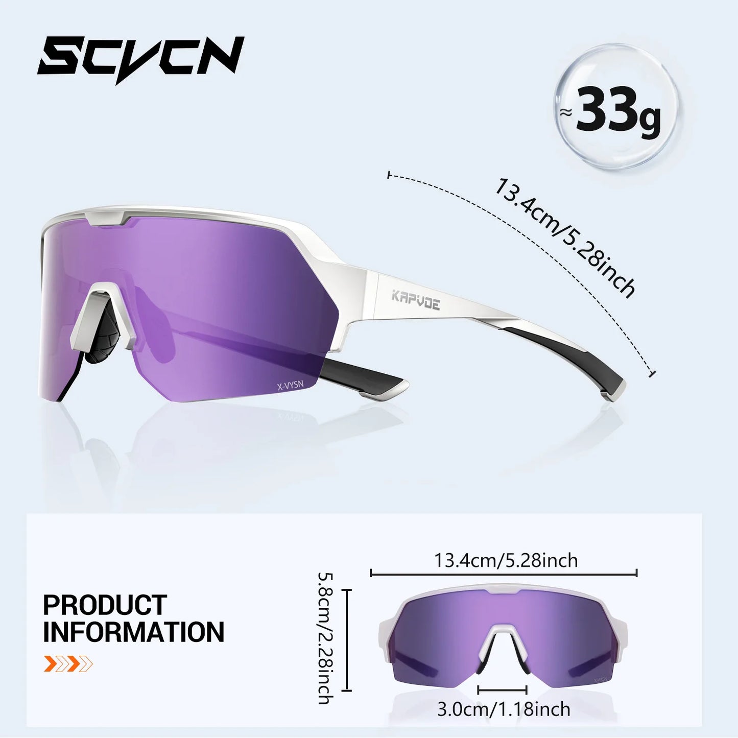 KAPVOE Outdoor Cycling Sunglasses Men MTB Glasses Bike Cycling UV400 Eyewear Women Bicycle New Mountain Sports Hiking Eyewear