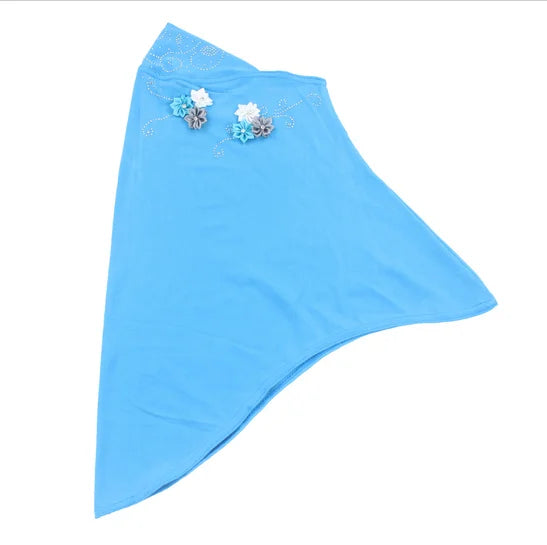 Islamic Turban for Children Arab Headwraps Arab Shawl Ramadan Eid Muslim Girls Diamonds Flowers Hijab Headband 2-6 Years