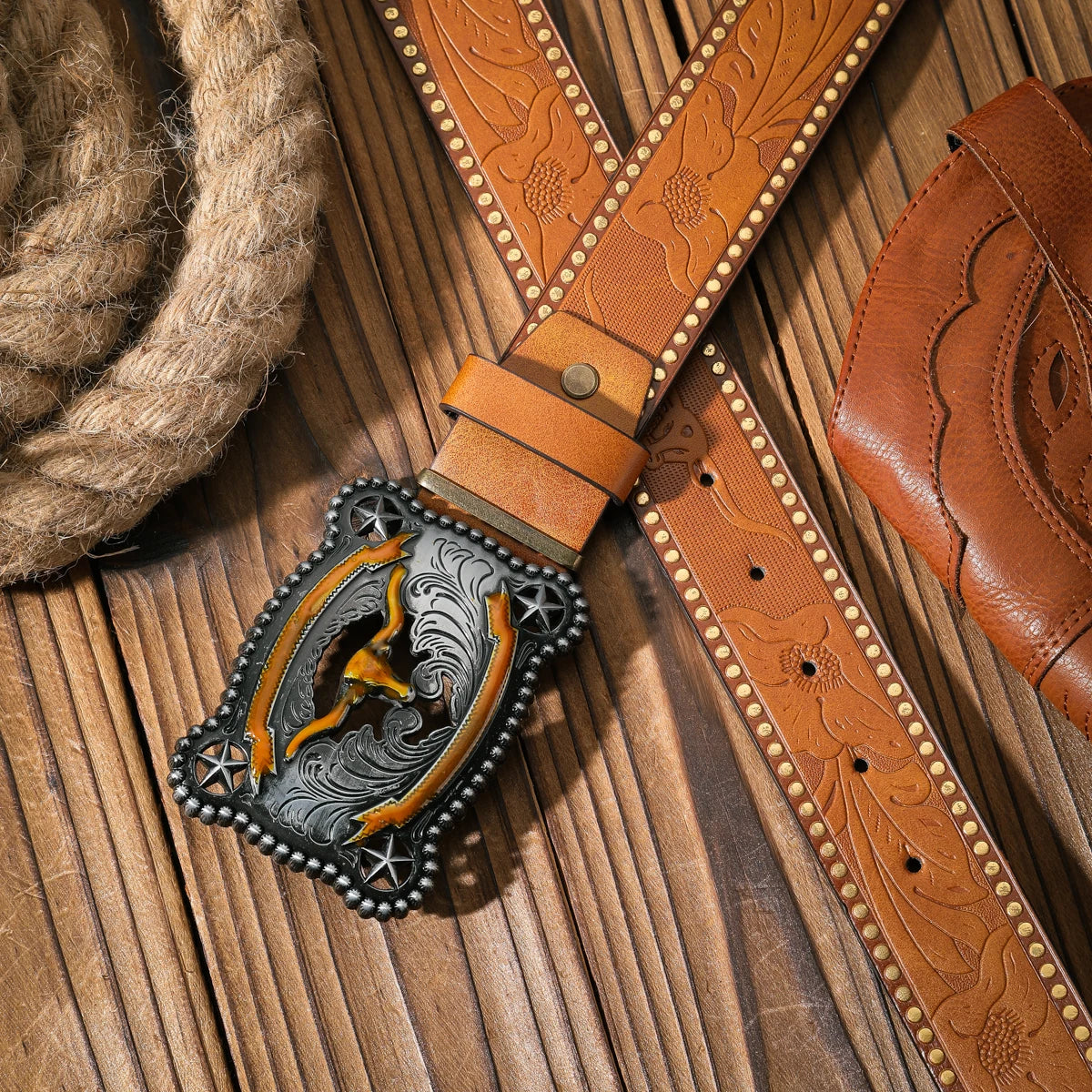 A casual and retro belt, a waist accessory for Western-style clothing, metal buckle, PU belt, suitable for both men and women