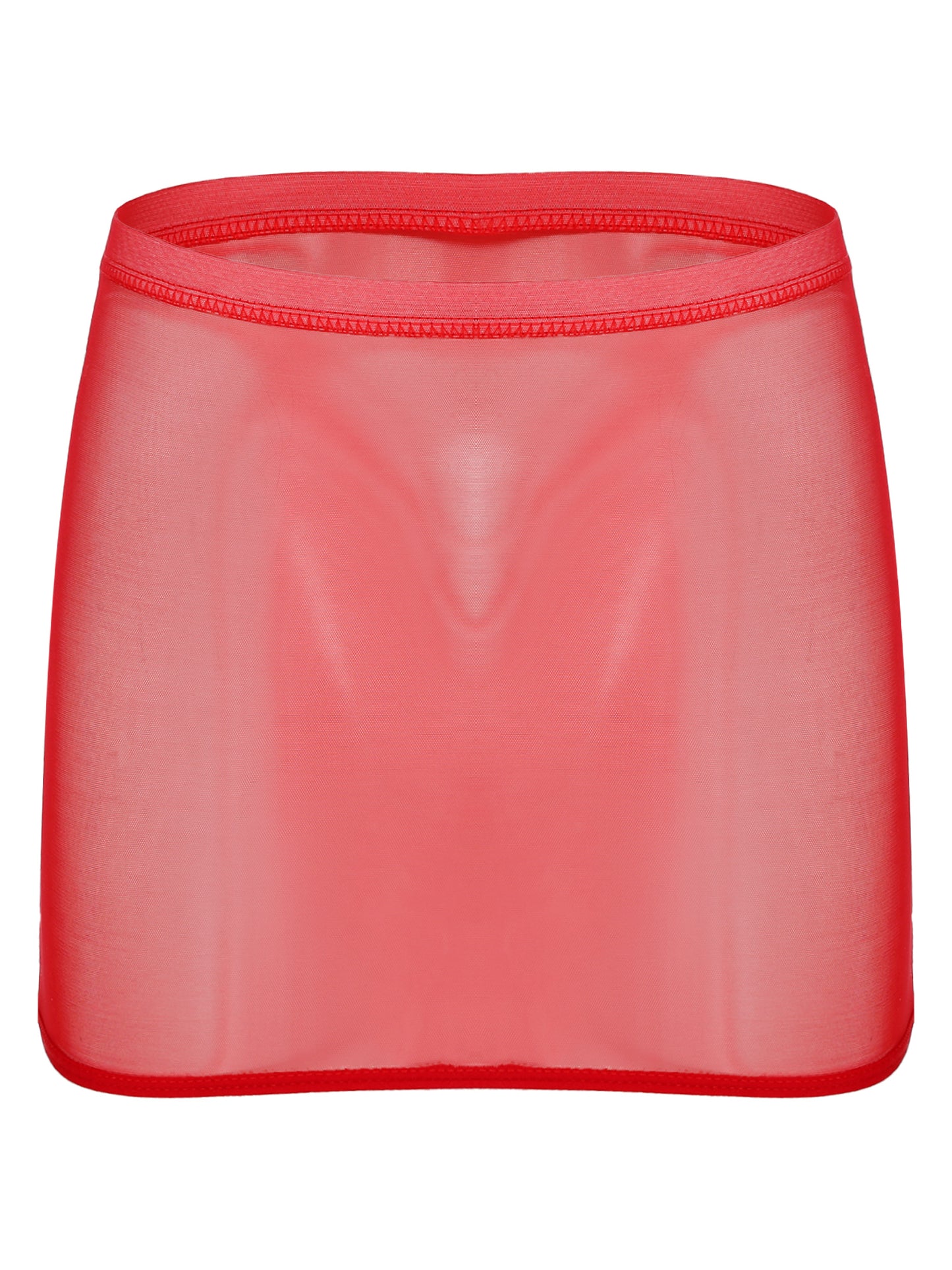 Women Sexy Night Club Pencil Skirts Solid Low Rise Stretchy Transparent Temptation Mini Micro Skirt Tight Package Hip Underskirt