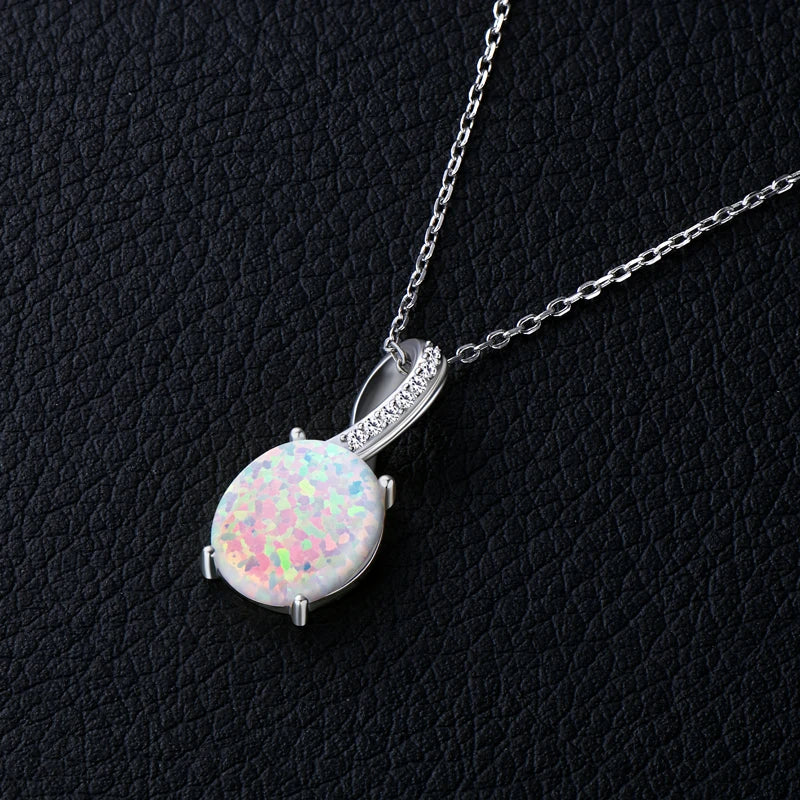Lnngy Certified 925 Sterling Silver Chain Necklace Irregular Colorful Gemstone Pendant Necklaces for Women Collar Mujer
