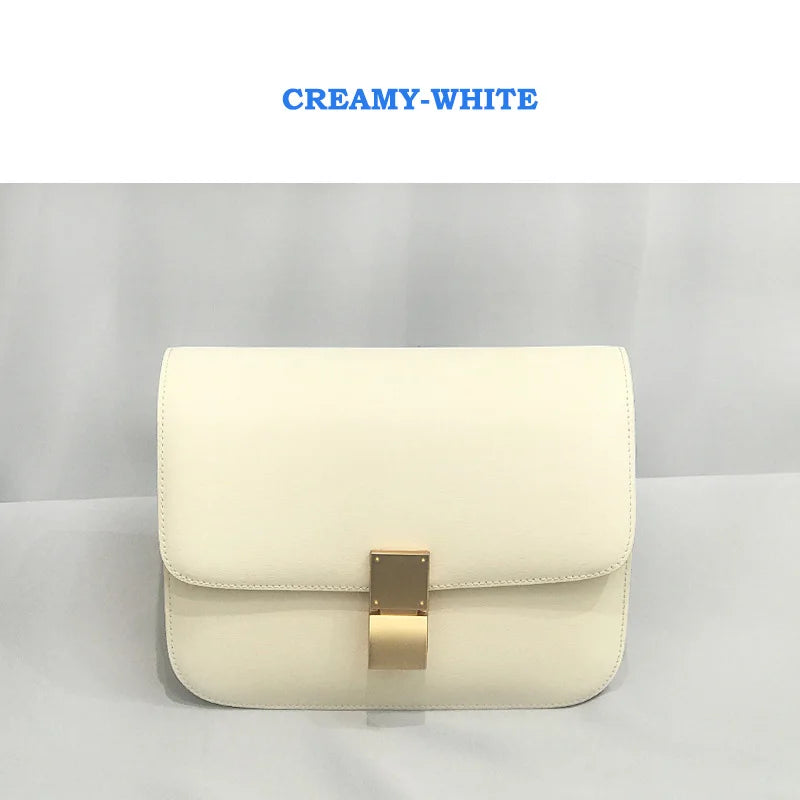 Women Shoulder Bag Female Split Leather Ins Vintage Messenger Lady Small Square Palm Texture Printing Box Flap Underarm Bag 2022
