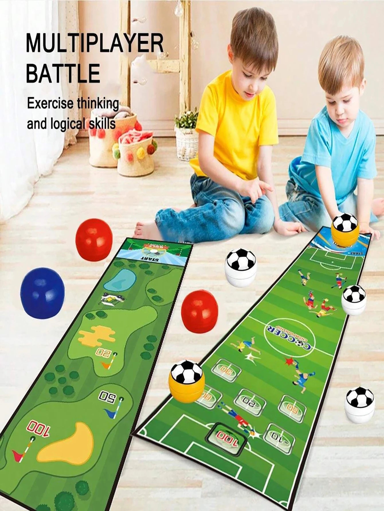 Portable Children Interactive Social Board Games Curling Soccer Bowling Table Games Mat Family Friend Party Fun Indoor Sport Toy