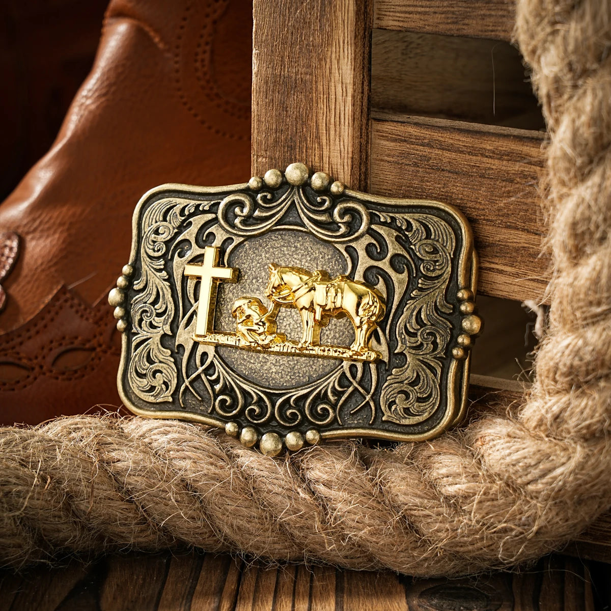 Western style plate buckle belt metal buckle one belt buckle