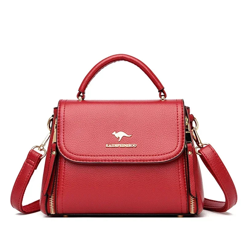 High Quality Soft Leather Tote Bag Fashion New Solid Ladies Purses and Handbags Large Capacity Shoulder Croosbody Bag for Women