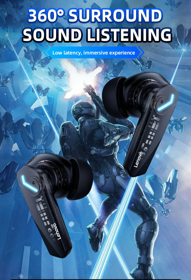 Lenovo Original GM2 Pro Wireless Headphones Bluetooth Earphones Low Latency Earbuds HD Call Dual Mode Gaming Earpods