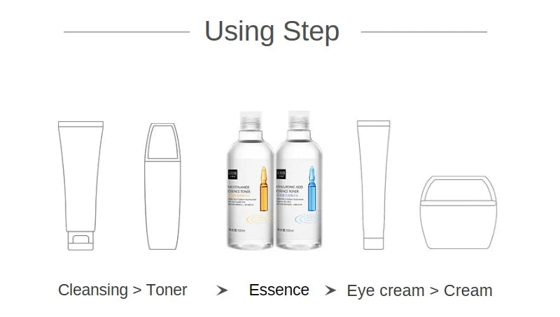 500ml Large Capacity Essence Water Niacinamide Improve Dull Hyaluronic Acid Moisturize Dry Skin Facial Beauty Care Toner