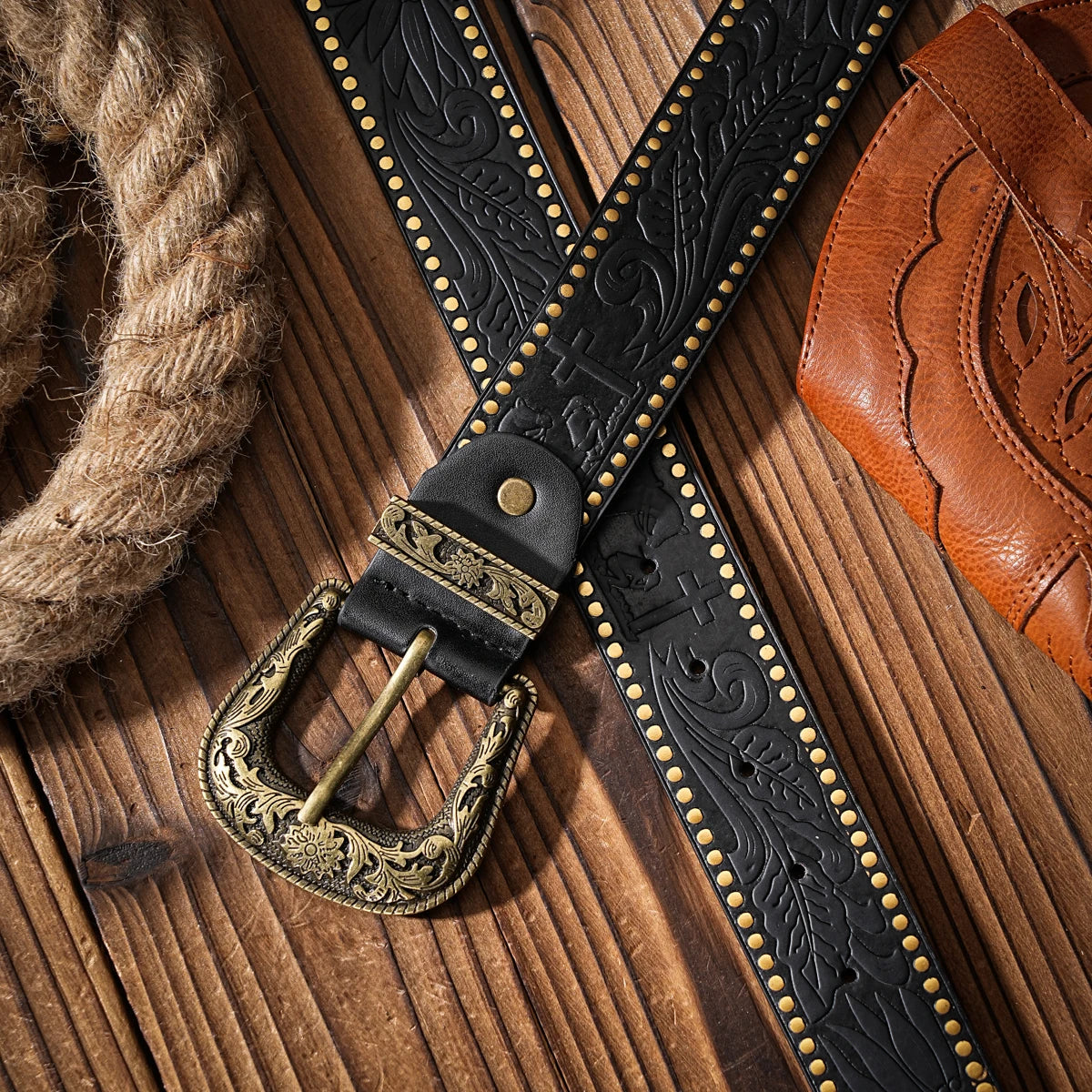 Casual, individual and retro belts, Western-style clothing accessories, metal buckles, PU belts, suitable for both men and women