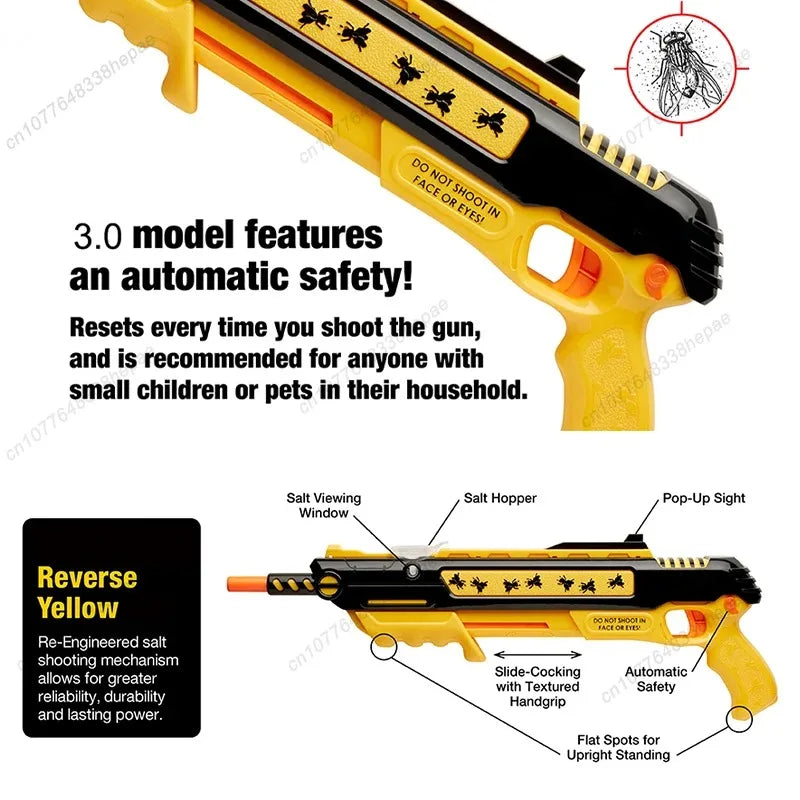 New 3.0 Laser Aiming Manual Salt Bullet Fly Gun Children's Toys Adult Toys Salt Bullet Mosquito Killer Gun