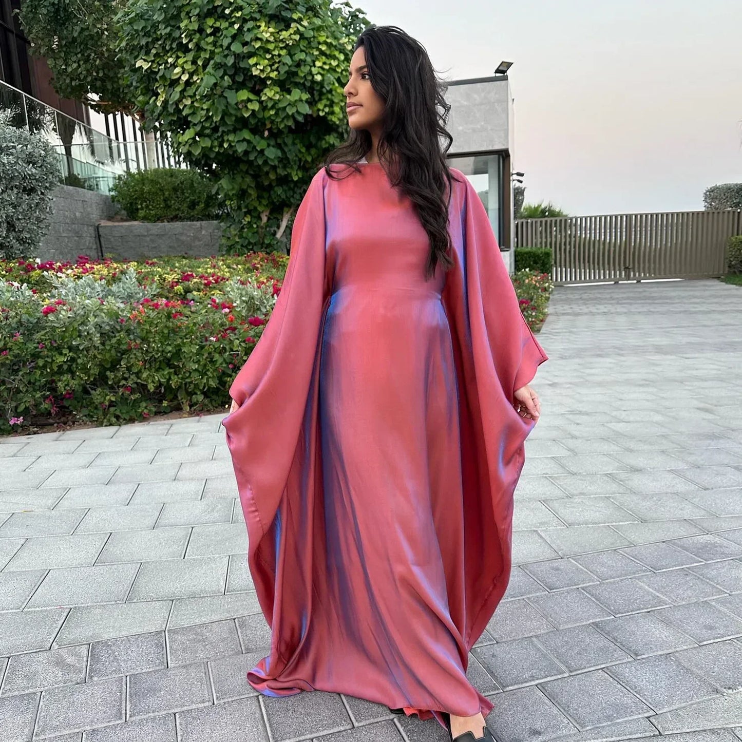Shiny Butterfly Abaya Inside Belt Muslim Party Long Dress Summer Abayas for Women Dubai Luxury Turkey Islam Clothes Kaftan Robe