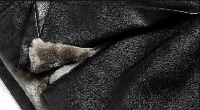 Mens Clothing Genuine Sheep Leather Coat Winter Parka Real Fur Long Plush Thick Oversize Sheepskin Jackets For Man M-5XL