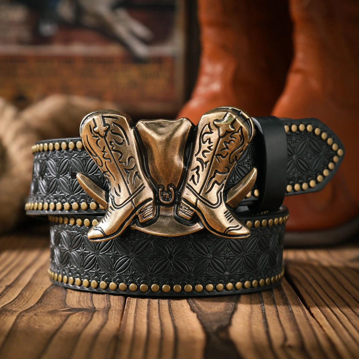 A casual and retro belt, a waist accessory for Western-style clothing, metal buckle, PU belt, suitable for both men and women