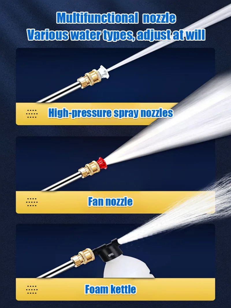 Household electric high-pressure car wash water gun lithium battery wireless car wash artifact portable efficient cleaning tools