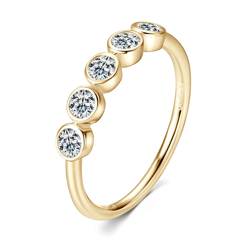 RAPRGOLD Moissanite Necklace Earrings Bracelet Ring Fine Jewelry Set for Women S925 Sterling Silver Round Pendant Chains Gifts