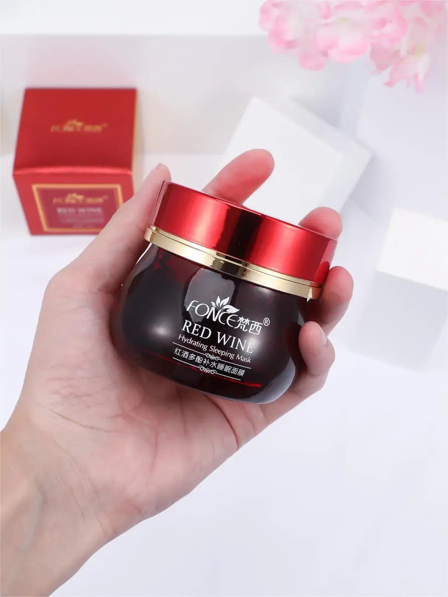 Fonce Red Wine Sleep Night Mask Wine Clear Night No-Clean Pack 100g