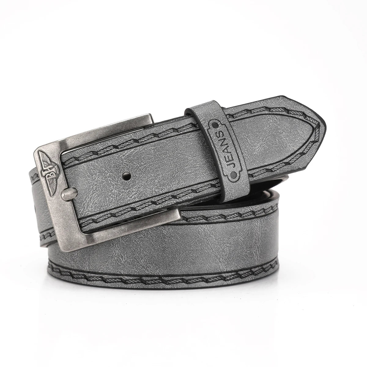 A Western-style PU leather belt for both men and women, a classic and casual retro belt