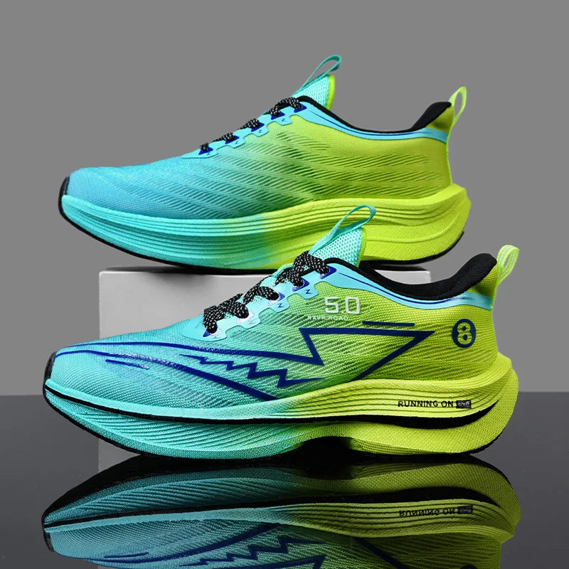 New Men's Sneakers Racing Carbon Plate Sports Running Shoes Light Anti-Slip Professional Track Field Training Shoes Tennis Shoes