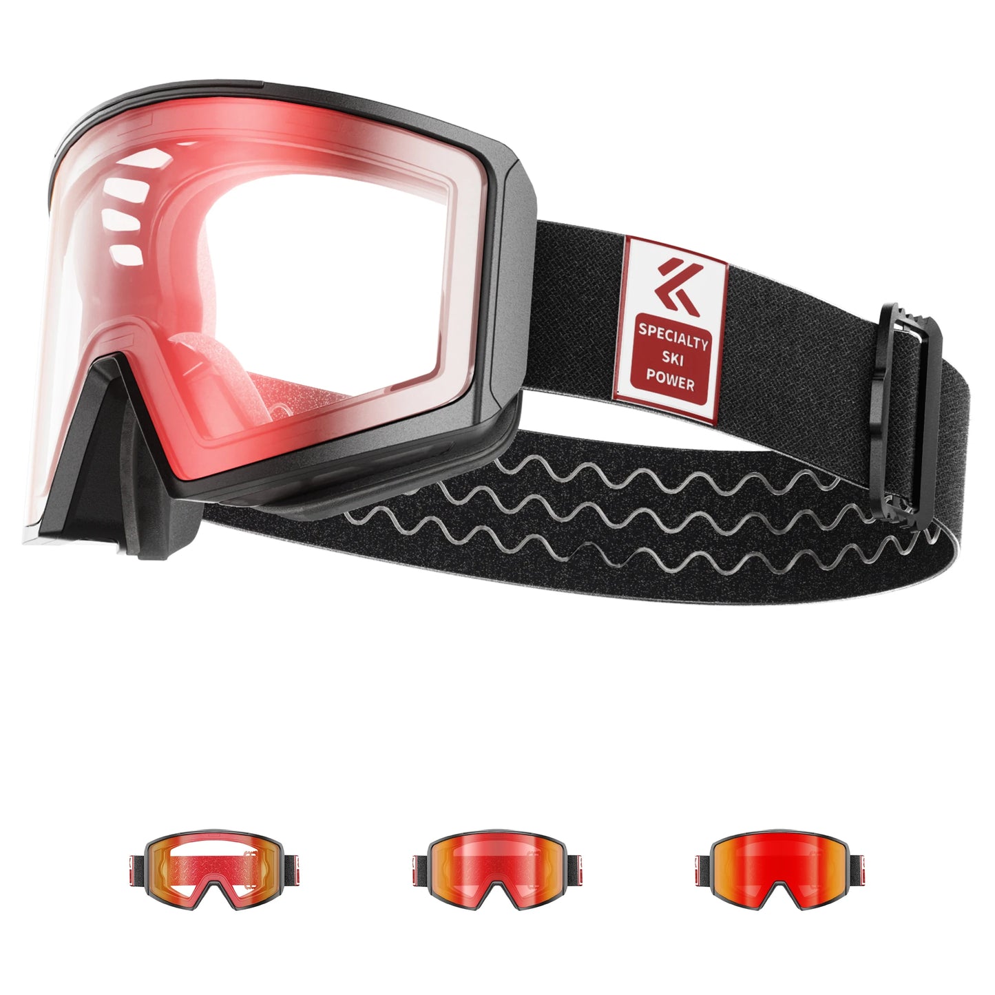 KAPVOE New Ski Snowboard Mask Goggle Men Women UV400 Protection Snow Glasses Magnetic Attraction Anti-Fog Skiing Goggles Adult