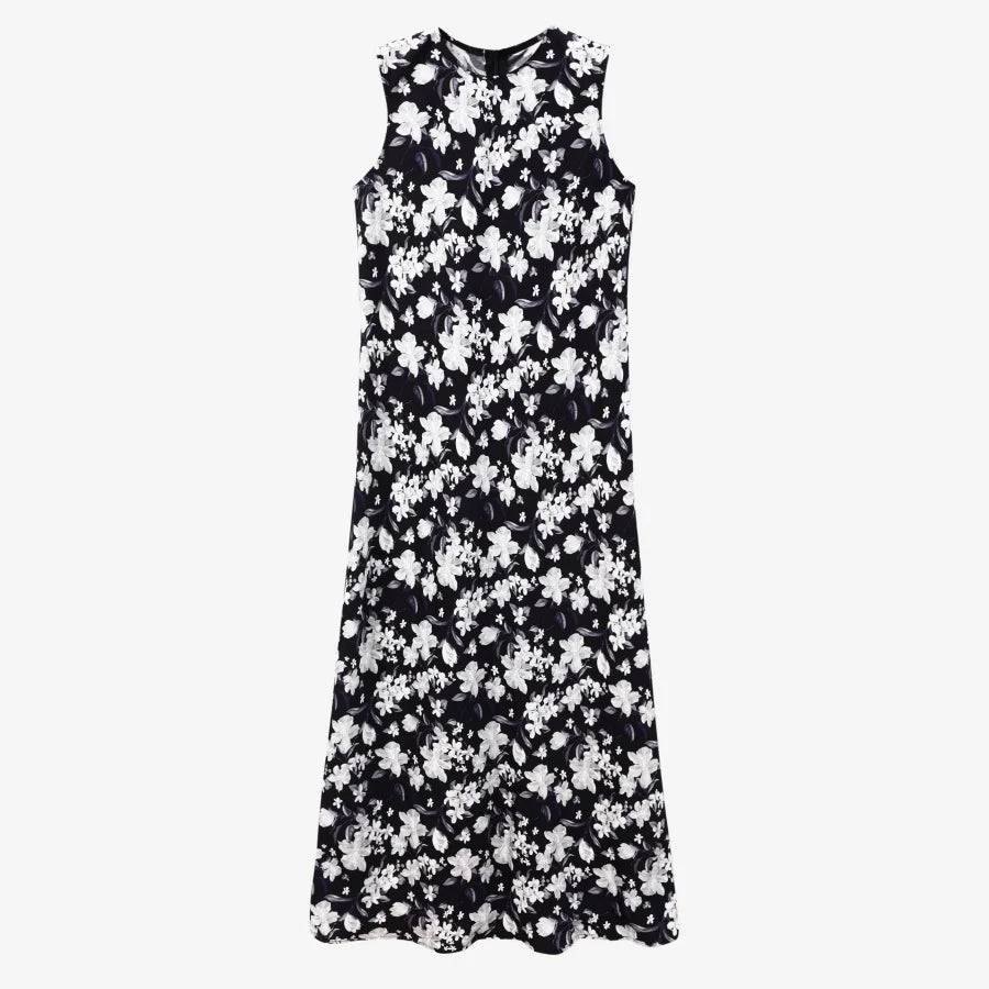 AS 2025 Spring/Summer Elegance Satin Maxi Dress & Knitted Top Set