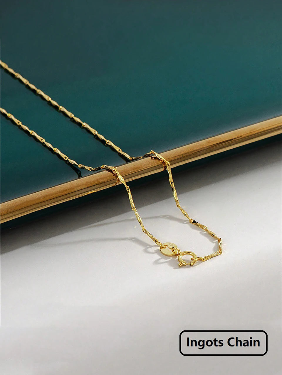 GRA 18K Gold Minimalist Box Snake Chain Necklace for Women Gift 40cm 45cm Choker Real 925 Sterling Silver Fashion Fine Jewelry