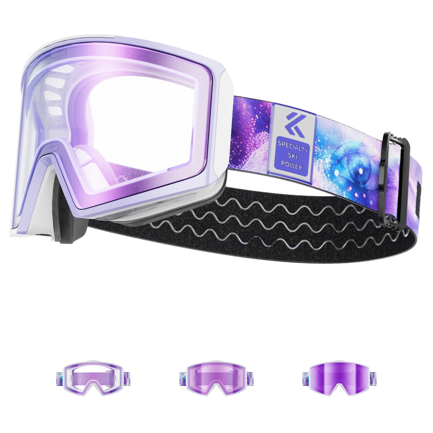 KAPVOE New Ski Snowboard Mask Goggle Men Women UV400 Protection Snow Glasses Magnetic Attraction Anti-Fog Skiing Goggles Adult