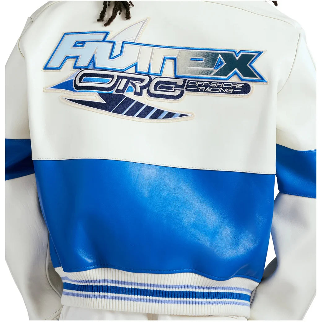 AVIREX Spring New OFF SHORE RACING JACKET European antique sheepskin jacket men's casual embroidered applique art coat tops
