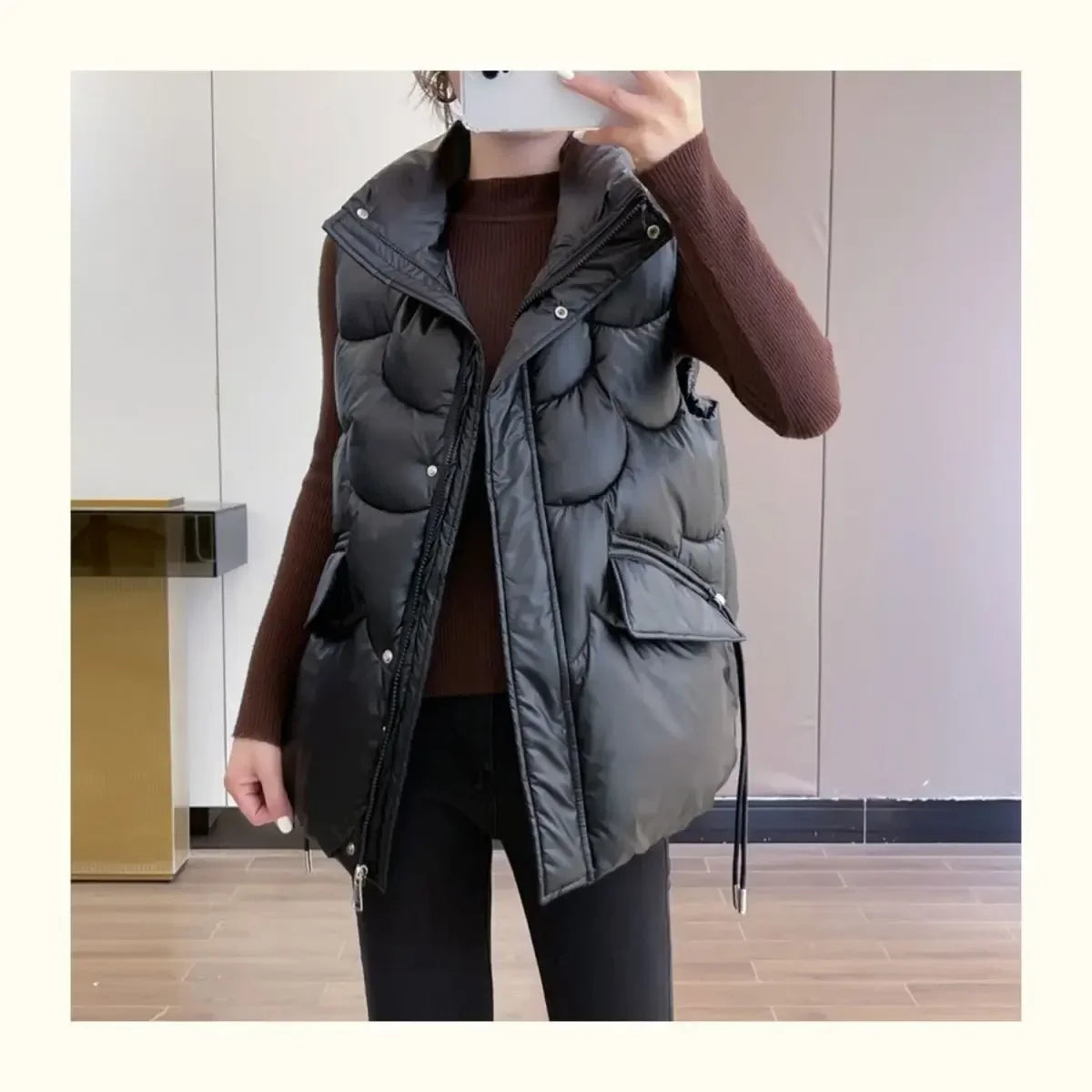 2023 New Down Cotton Vest for Women Autumn Winter Lightweight Vest Casual Loose Jackets Coats Women Fashion Sleeveless Parkas