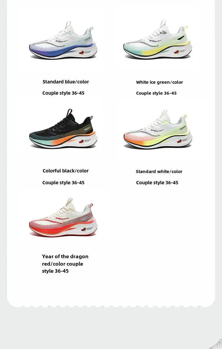 New Red Rabbit 7 Couple Carbon Board Mesh Breathable Sports Shoes Elderly Trendy Shoes Men's Casual Running Shoes Summer EVA Upp