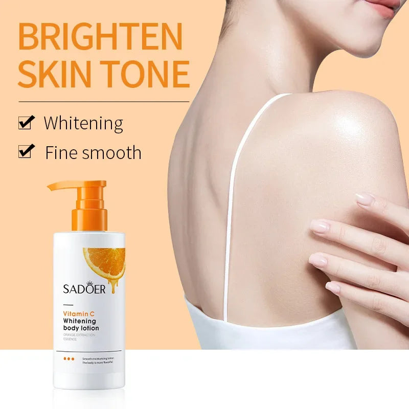 Vitamin C Body Lotion Whitening Creams Moisturising Exfoliating Leg Arm Back Body Skin Care Cream for Women Men