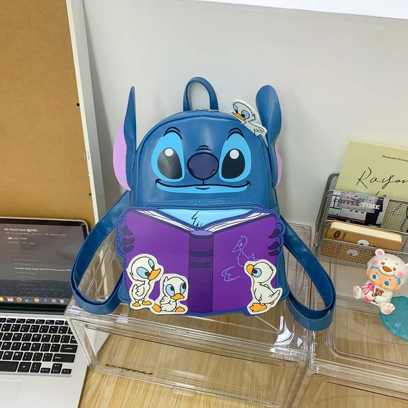 Genuine Disney Stitch Anime Peripherals Cute Fashionable Casual Backpack Holiday Gift In Stock