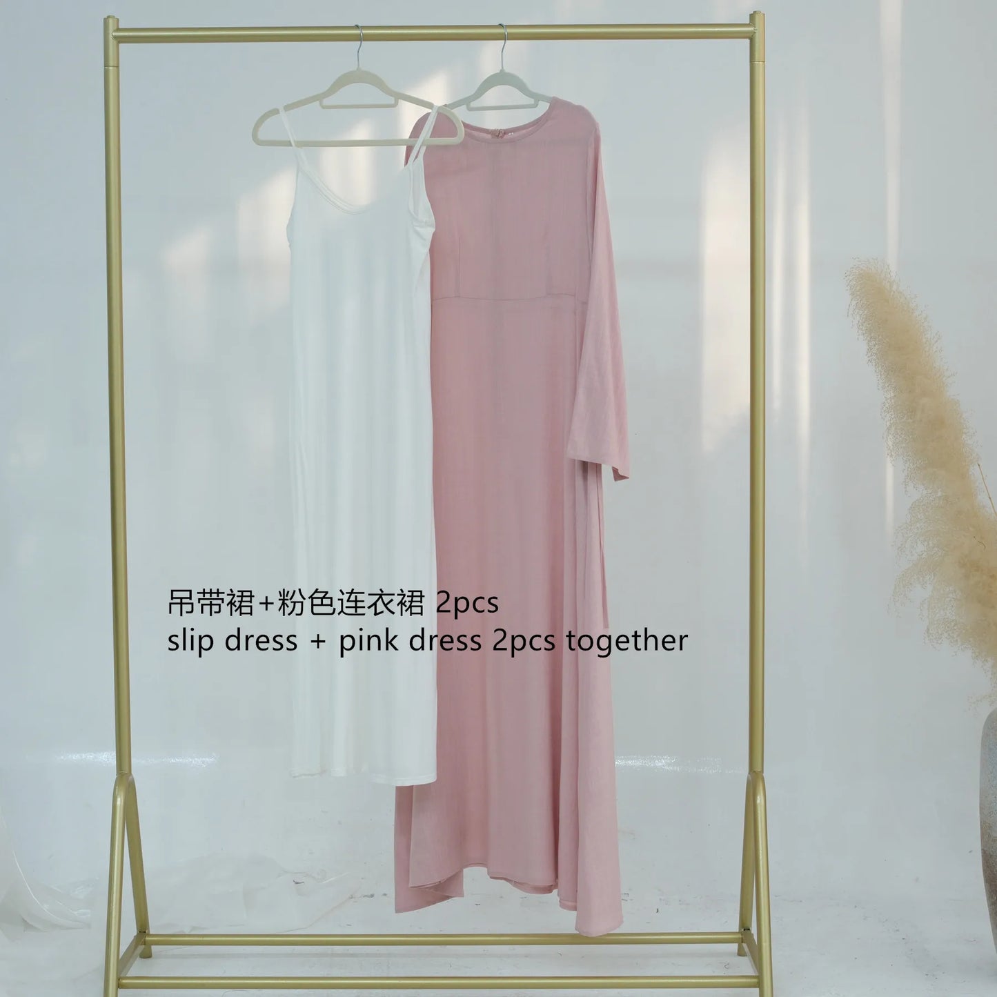 2025 Linen Pink Abaya Eid Ramadan Modest Maxi Dress Solid Color Robe Arabe Elegant Women Muslim Dresses Caftan Marocain Femme