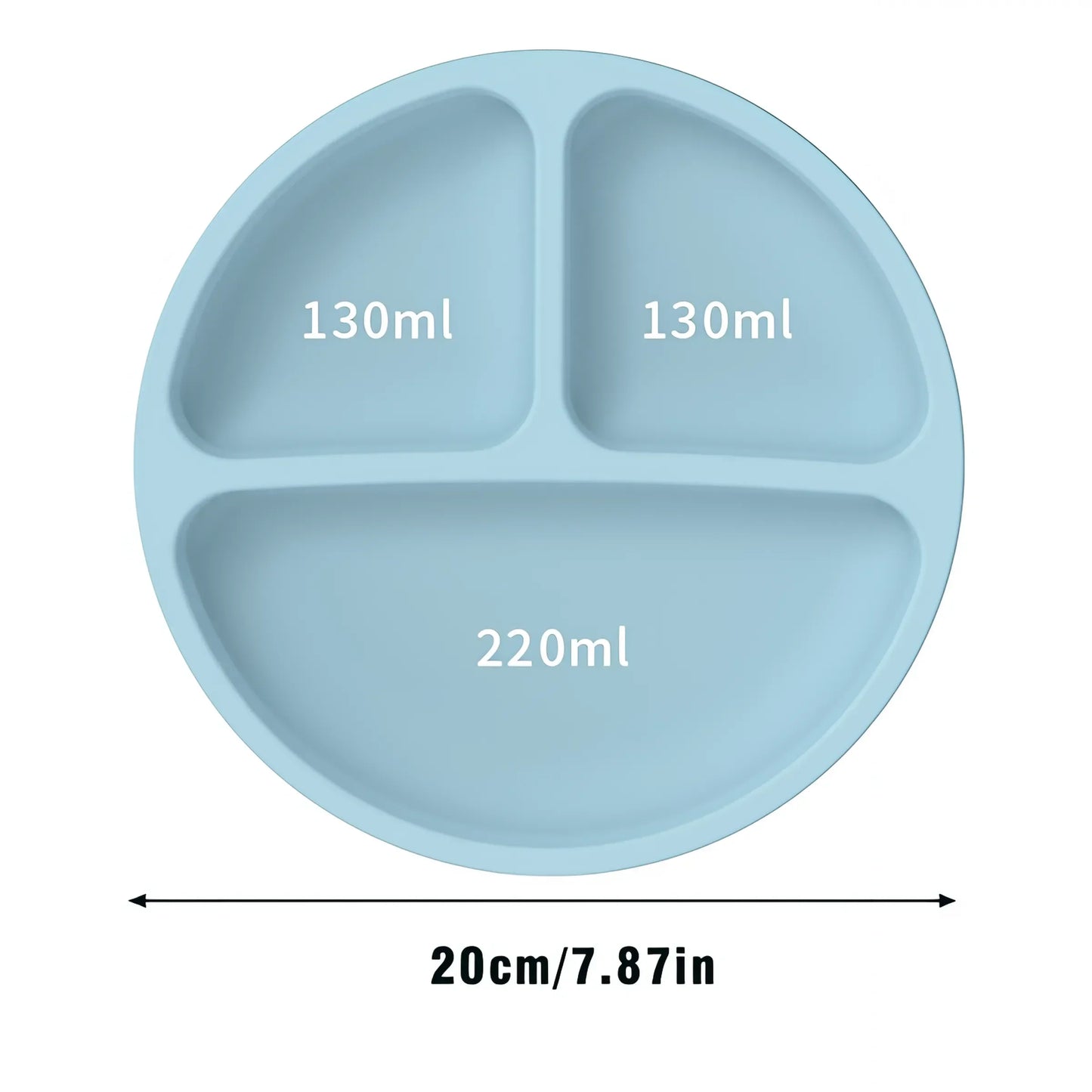 Silicone Tableware Children's Dinner Plate Divided Dinner Plate Auxiliary Training Tableware Set Snack Bowl