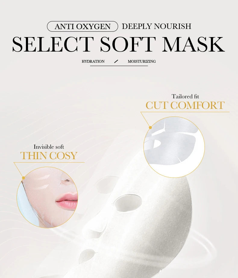 20pcs BIOAQUA Snail Hyaluronic Acid Face Mask skincare Moisturizing Hydrating Firming Facial Masks Face Skin Care Products