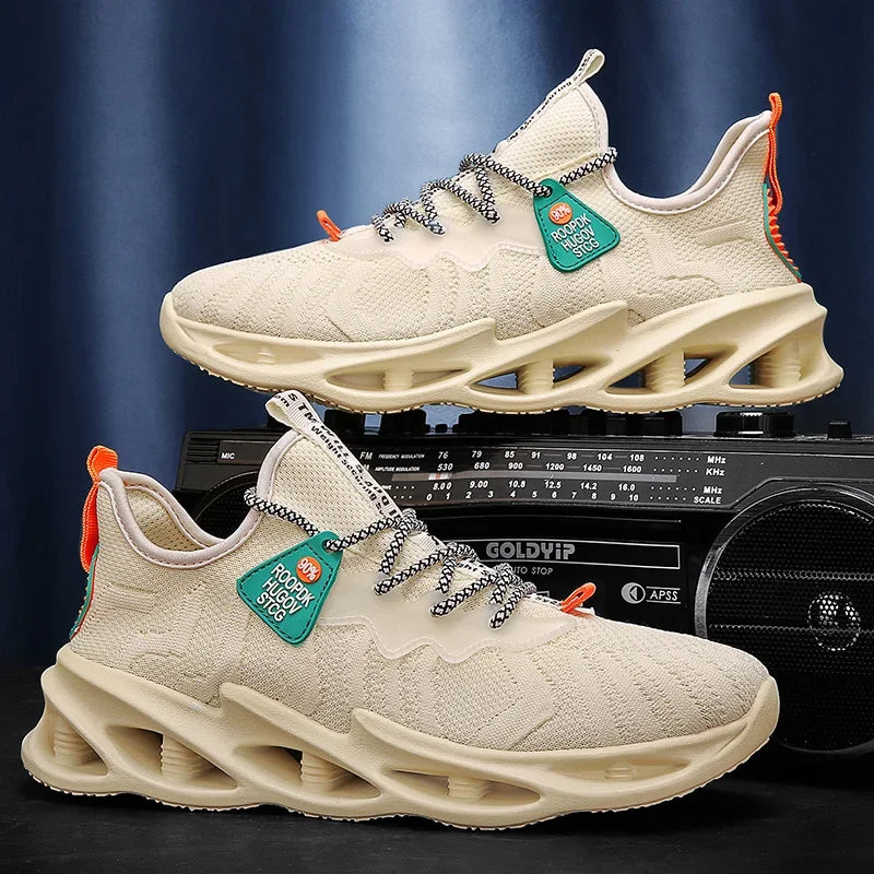 Male Sneakers Men Thin Tide Shoes Hollow Breathable Men Tide Brand 2023 NEW Summer Sneakers Running Net Shoes Youth Blade Shoes