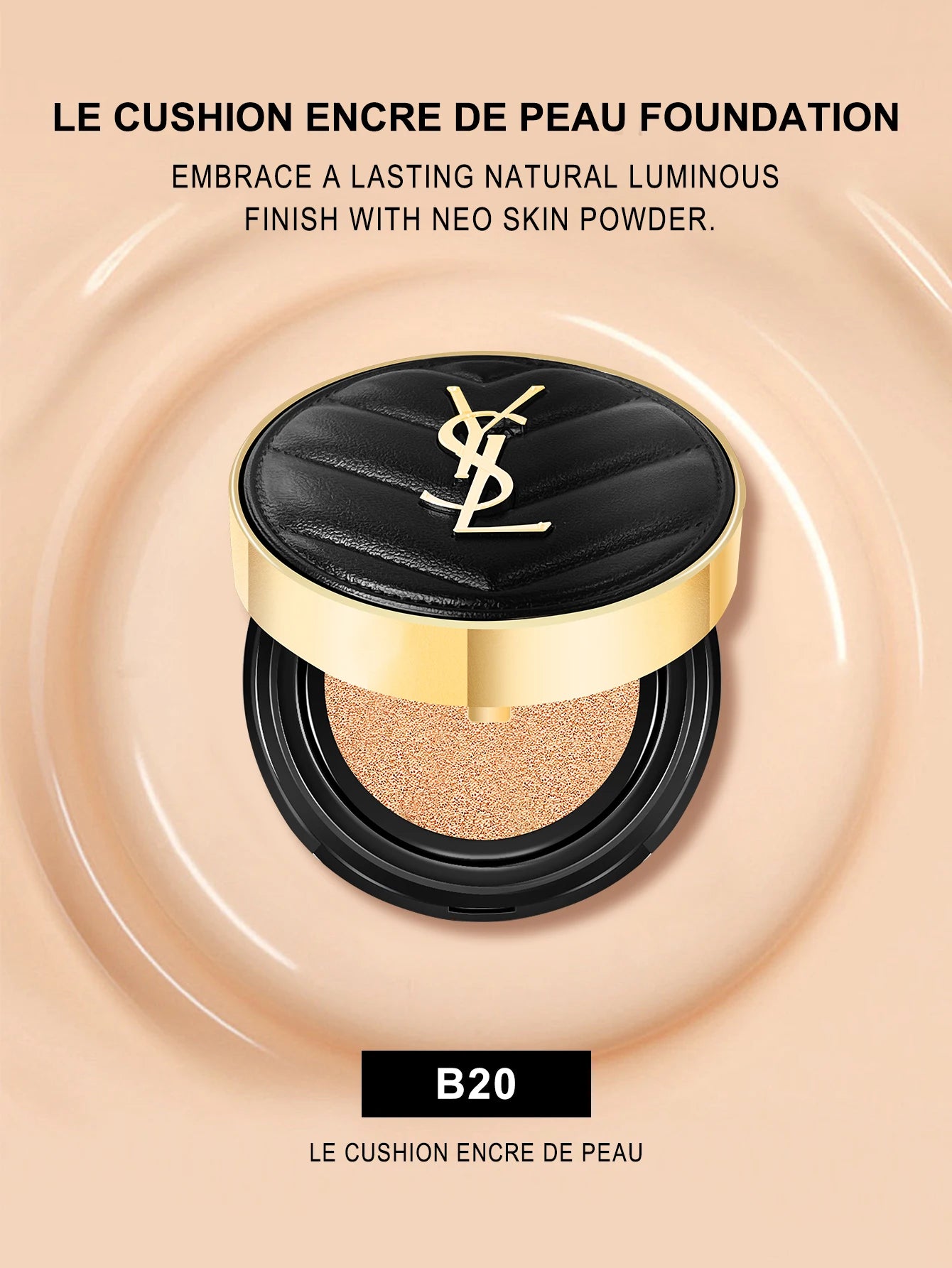 Yves Saint Laurent Le Cushion Encre De Peau-Luminous Matte Cushion Foundation SPF 33/ PA++ All Day Flawless Coverage Shine-Free