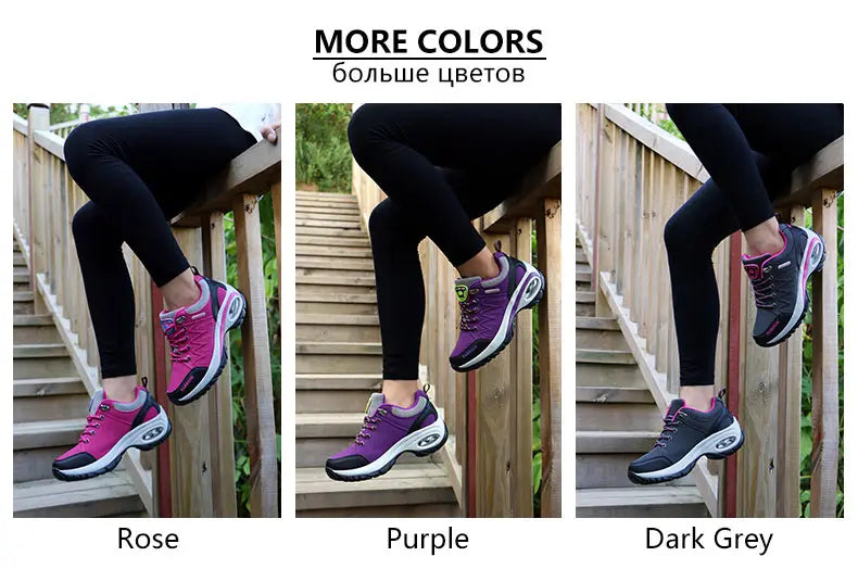 Women Sports Shoes Platform Sneakers Fashion Outdoor Hiking Non-Slip Casual Shoes Low Top Running Shoes Women Footwear
