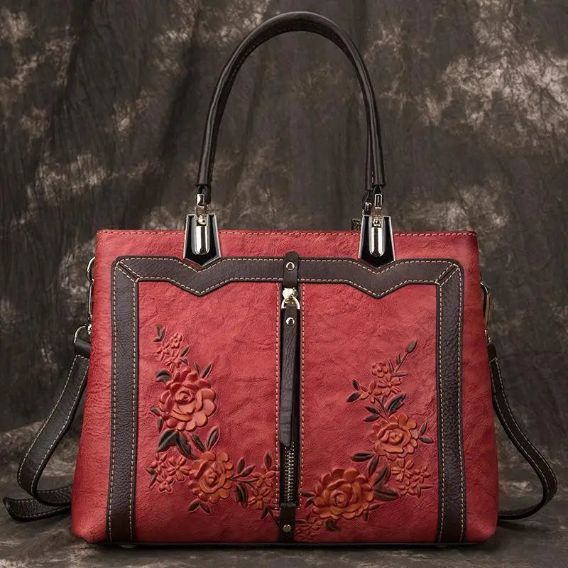 MOTAORA Women's Bag Retro Genuine Leather Luxury Handbags For Women 2025 New Handmade Crossbody Bag Large Capacity Bags Female