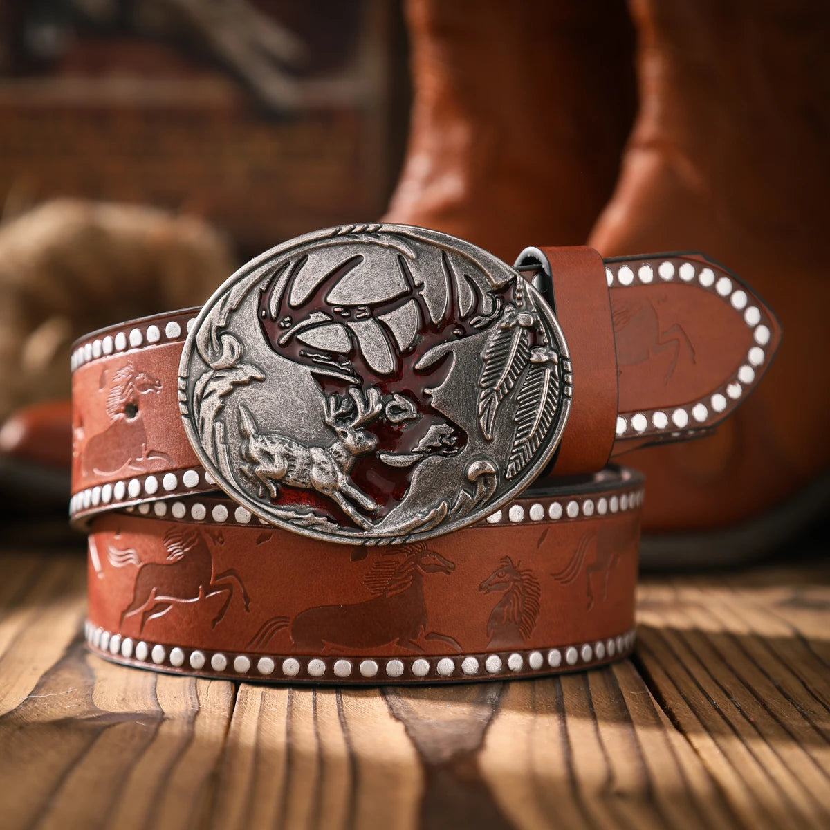 A casual and retro belt, a waist accessory for Western-style clothing, metal buckle, PU belt, suitable for both men and women