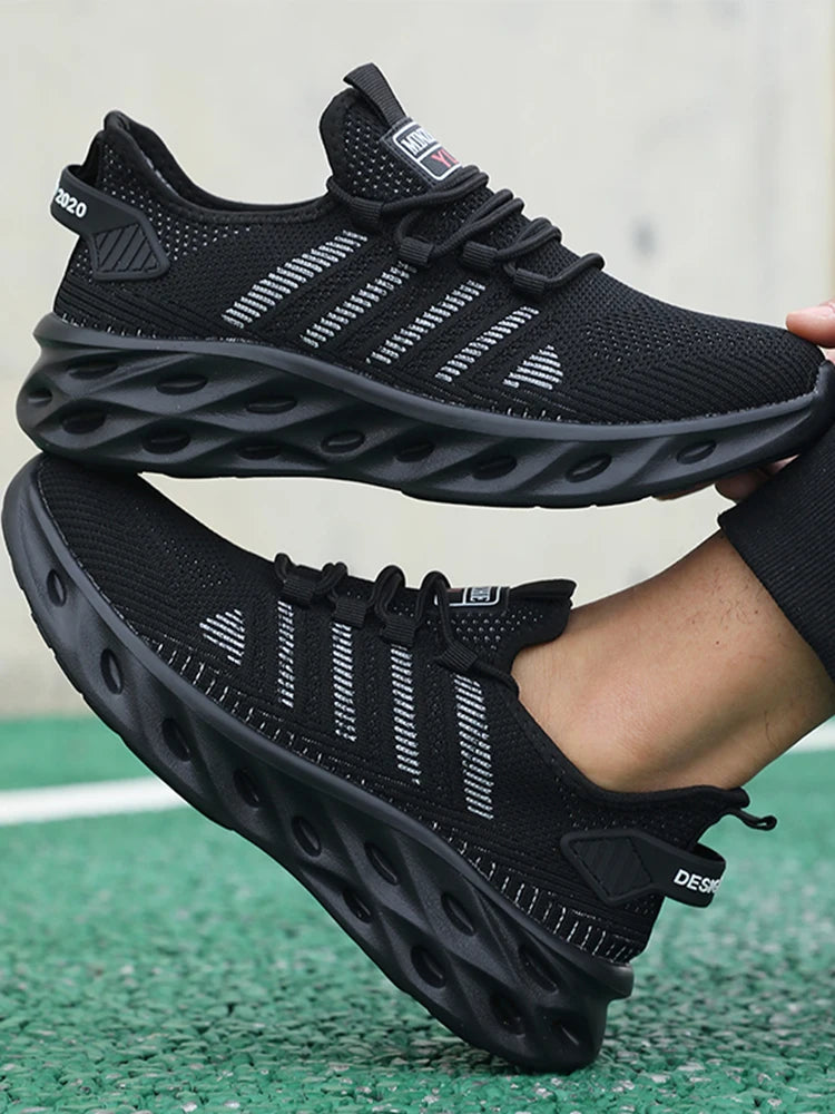 Men's casual shoes fashion sneakers breathable running shoes mesh lightweight outdoor walking training tennis shoes plus size