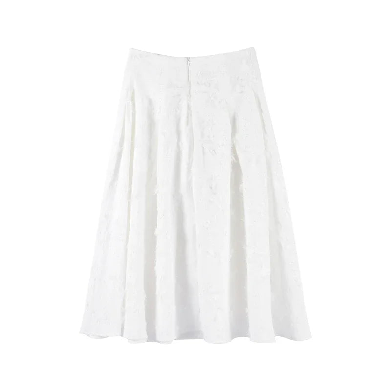 Street Shirt & Skirt Set – Women’s Turn-Down Collar Button Top with High Waist Pleated Skirt – Spring/Summer 2025