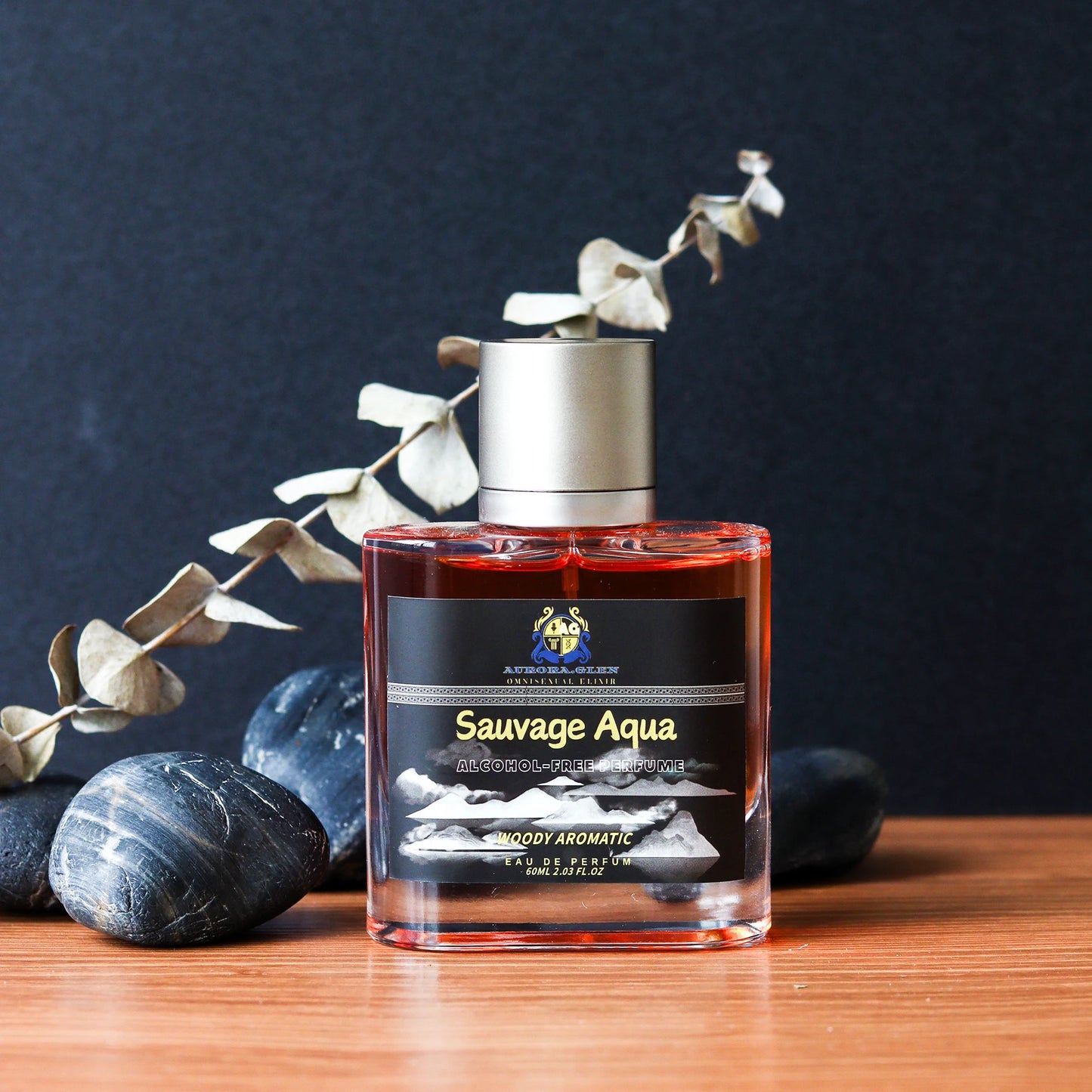 Parfum Azure Breeze Eau de Toilette for Men Fresh Woody Alcohol-Free Perfume with Cedarwood Vetiver Cologne Pink Pepper Mint