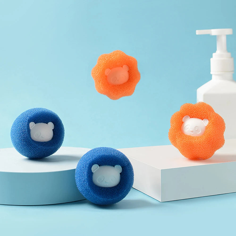 3PCS Reusable Hair Remover Washing Machine Hair Catcher Laundry Ball Dryer Ball for Clothing Dog Cat Pet Hair Remover