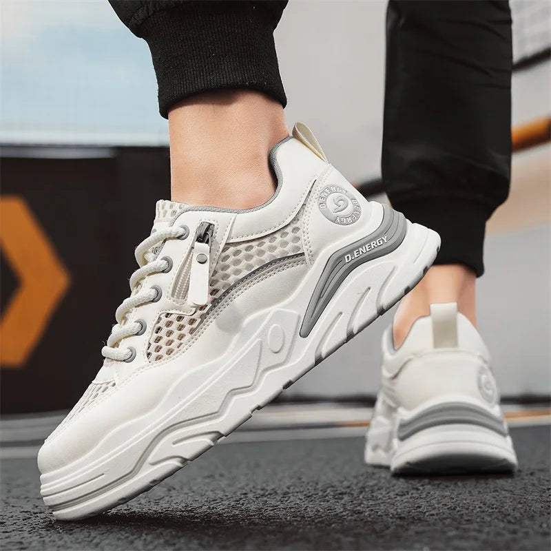 Men's breathable mesh casual sports shoes summer new walking shoes fashion trendy shoes soft-sole student sneakers running shoes