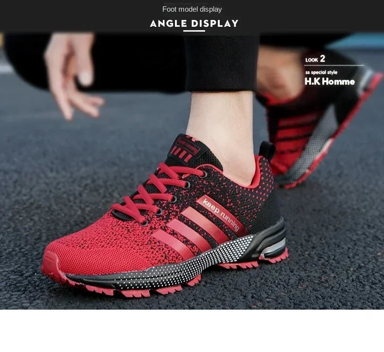 Men Casual Sneakers Summer Breathable Sport Shoes Lightweight Outdoor Mesh Running Shoes Athletic Jogging Tenis Walking Shoes