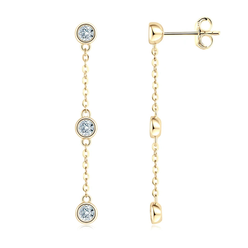RAPRGOLD Moissanite Necklace Earrings Bracelet Ring Fine Jewelry Set for Women S925 Sterling Silver Round Pendant Chains Gifts