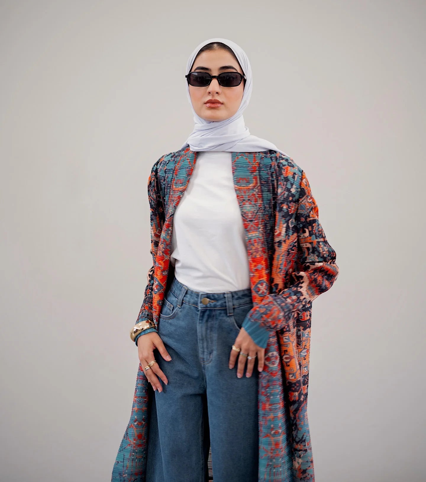 KAF Women Abaya 2025 New Retro Printing Cardigan Lace-up Design Loose Large Size Fashion Female ABaya Festival Dress