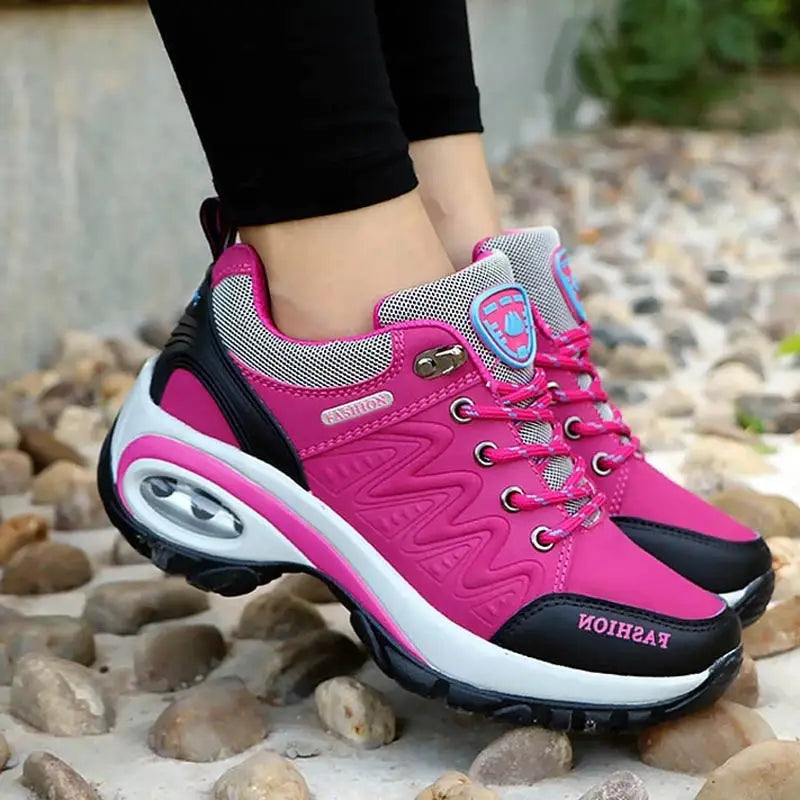 Women Sports Shoes Platform Sneakers Fashion Outdoor Hiking Non-Slip Casual Shoes Low Top Running Shoes Women Footwear