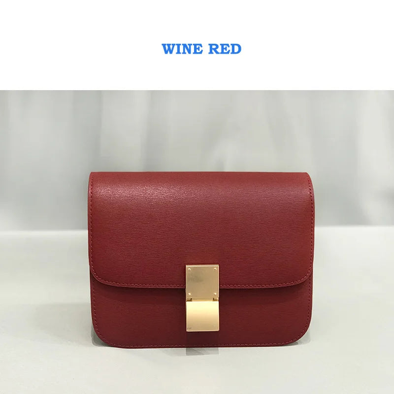 Women Shoulder Bag Female Split Leather Ins Vintage Messenger Lady Small Square Palm Texture Printing Box Flap Underarm Bag 2022
