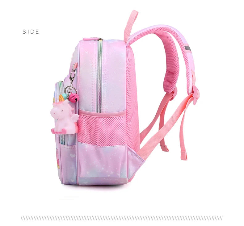 New Unicorn Backpack For Girls Cartoon Pink Princess School Bags Kids Satchels Kindergarten Bookbag Mochila Infantil Escolar